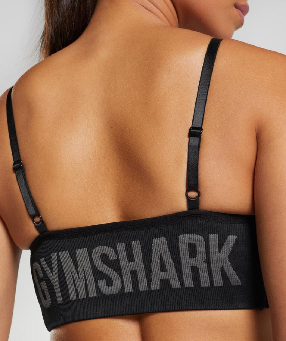 Gymshark Flex Strappy Ženske Sportski Grudnjak Crne | HR 3342ZUT